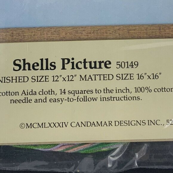 Candamar Designs Counted Cross Stitch Kit Sea Shells Picture 50149 - Picture 3 of 4